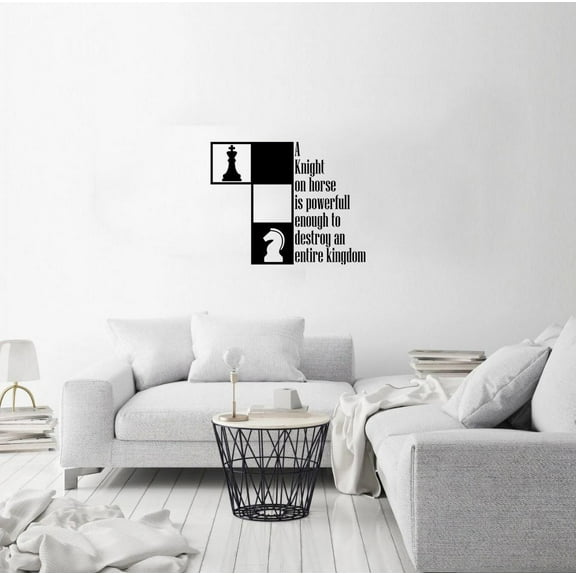 A Knight On Horse Is Powerful Equestrian Quote Jumper Horse Jumping Horse Quotes Saying Wall Art Sticker Designs Vinyl Stickers For Home House Walls Rooms Window Bedroom Decoration Size (18x20 inch)