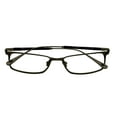 thumbnail image 5 of John Varvatos Mens Titanium Metal Rectangle Eyeglass Frames V179 Matte Gun 56mm, 5 of 6