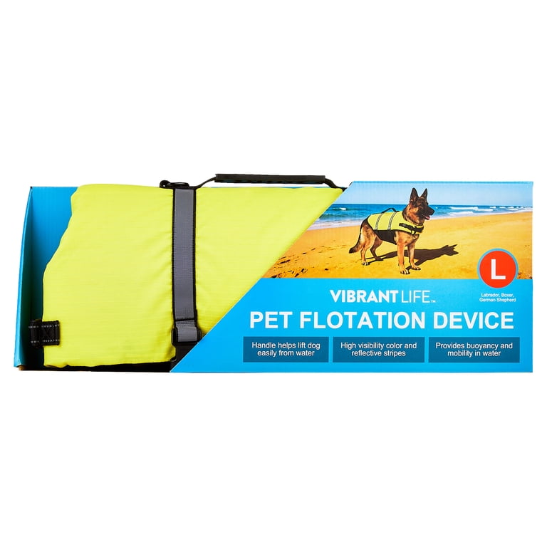 Vibrant Life High-Visibility Dog Floatation Device, Yellow, L