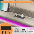 thumbnail image 2 of Merluxy Floating Bed Frame with LED Lights, Upholstered Platform Bed with Charing Station & Storage Wingback Headboard, Easy Assembly,King,Khaki, 2 of 8