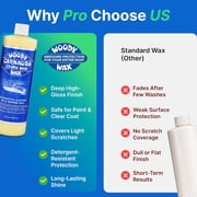 Woody Wax Carnauba Creme Wax, Professional High-Gloss Marine,UV Protection for Paint & Clear Coat, Detergent Resistant Polymers, Covers Light Scratches and Removes Oxidation, 16 oz