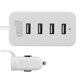 thumbnail image 5 of Cargador de coche USB de 4 puertos Cargador de teléfono móvil 4USB con cable - Blanco Xemadio CJWUS-3159, 5 of 5
