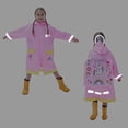thumbnail image 4 of 1 paquete, impermeable para niñas, chaqueta impermeable, ropa larga, impermeable, transpirable, con capucha, adecuado para la escuela, senderismo, ciclismo, deportes, adecuado para niños de 130-140 c, 4 of 5
