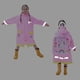 thumbnail image 4 of 1 paquete, impermeable para niñas, chaqueta impermeable, ropa larga, impermeable, transpirable, con capucha, adecuado para la escuela, senderismo, ciclismo, deportes, adecuado para niños de 130-140 c, 4 of 5