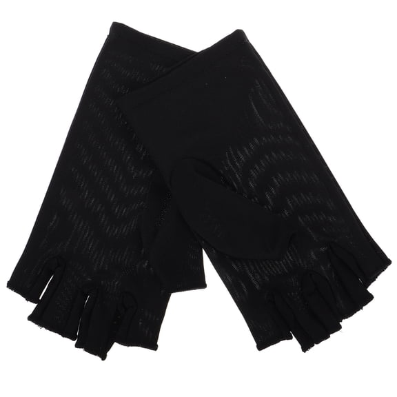 DEMACRIO 1 Pair Nail Tech Gloves Black Elastic Fibers Spandex Uv Blocking Hand Protection For Women Driving Nail Care