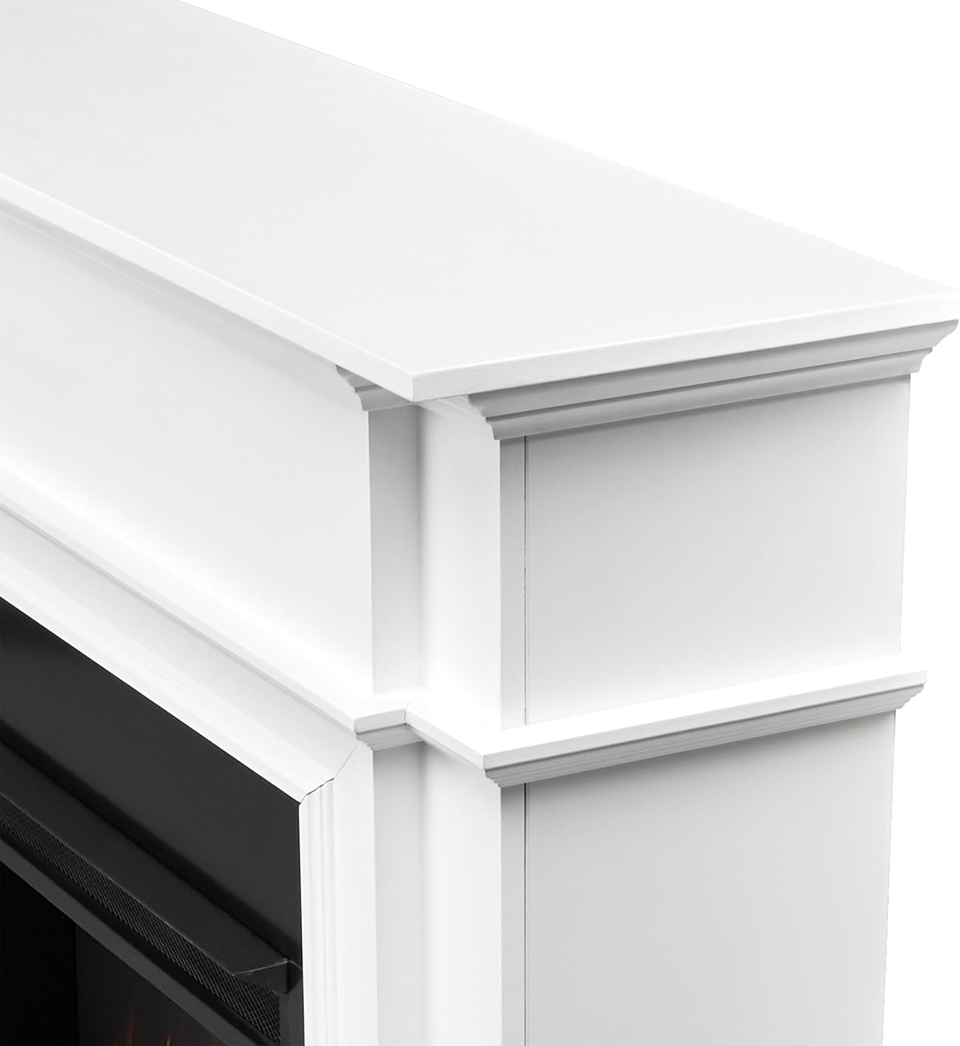 Real Flame Harlan 55" Grand Electric Fireplace in White