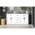 thumbnail image 2 of Elegant Kitchen and Bath Alden 72 inch Double Bathroom Vanity in White, 2 of 10