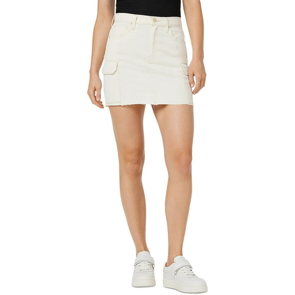 HUDSON Jeans womens Cargo Viper Mini Skirt, 24, White