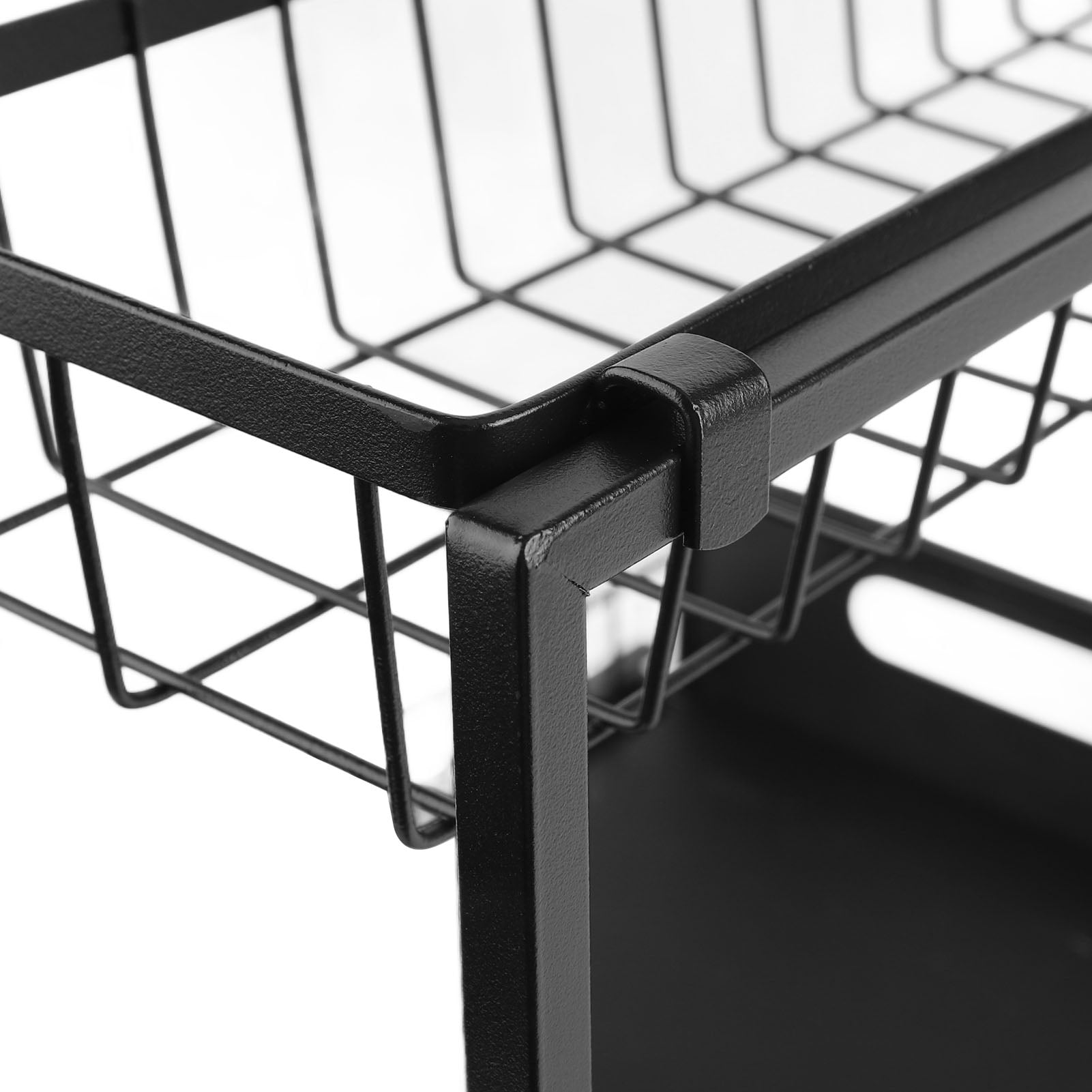Pull Out Cabinet Organizer, 2 Tier Under Sink Slide Out Storage Shelf Sliding Wire Drawer for Kitchen Bathroom