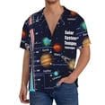 thumbnail image 3 of KLL Solar System Print Men's Shirt Short Sleeve Button Down Summer Cuba Beach Shirts- XX-Large, 3 of 7