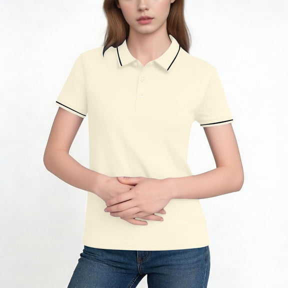 Kilaqueen Golf Shirts for Women 3 Buttons Collared Short Sleeve Shirts Quick Dry Casual Work Athletic Tennis Tops