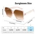 thumbnail image 6 of CHUNYAN Oversized Square Sunglasses for Women Big Large Wide Fashion Shades for Men 100% UV Protection Trendy Brown, 6 of 6