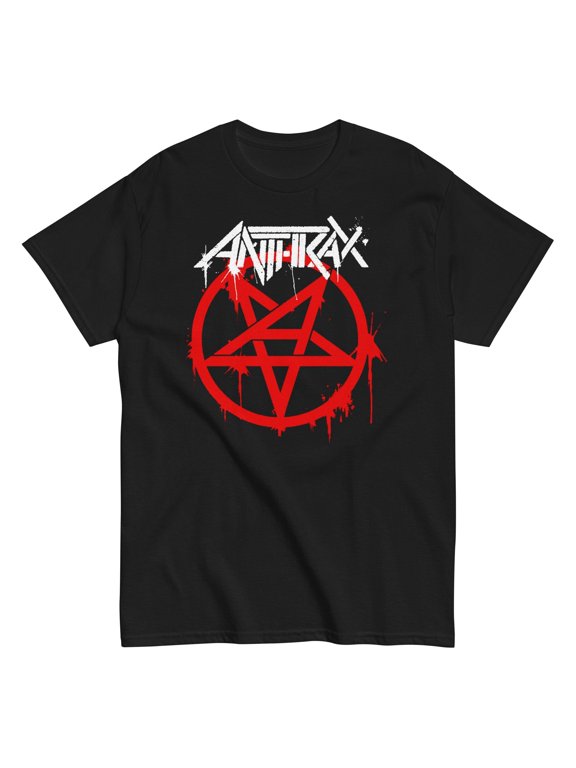 Anthrax - Pentagram Logo Unisex T-Shirt - Black - 4XL
