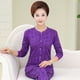 thumbnail image 3 of Pijama de algodón de manga larga para mujer, conjunto de ropa de dormir de primavera y otoño, traje de casa para madre de mediana edad, novedad de 2024, L-4XL, 3 of 5