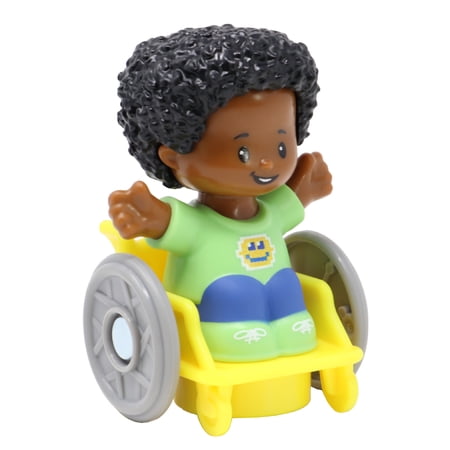 Replacement Part for Collectible Fisher-Price Little People School, Sports, Family or Park Playset HXH05 - Replacement African-American Boy in Wheelchair