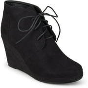 Journee Collection Womens Faux Suede Wedge Booties