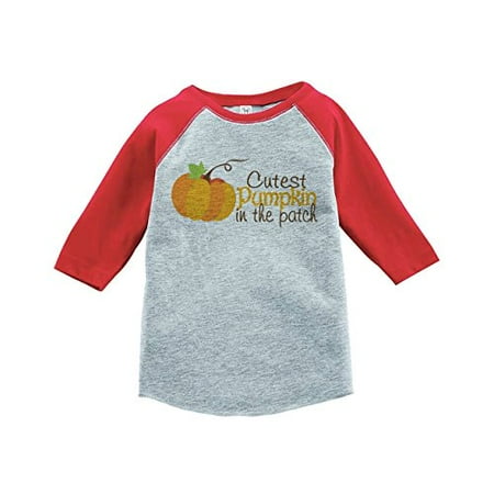 

Custom Party Shop Kid s Cutest Pumpkin In The Patch Thanksgiving Medium Red Raglan