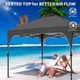 thumbnail image 3 of Ainfox 10'x10'Pop Up Canopy Tent Windproof UV Shelter for Outdoor Events Parties Camping,Black, 3 of 10