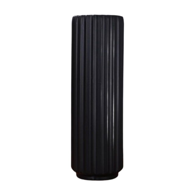 Jarrón alto de pie decorativo, jarrón de pie minimalista para interiores, maceta hidropónica Negro