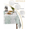 thumbnail image 2 of Green Coastal Table Cloth, Sea Turtle Nautical Coral Summer Beach Waterproof Tablecloth for Rectangle Tables, Reusable Washable Fabric Table Cover for Restaurant Kitchen Dining Tables 52"x70", 2 of 6