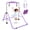 Purple, variant on Triclicks Folding Gymnastics Bar for Kids, Adjustable Height Junior Training Kip Bar, Home Expandable Horizontal Gymnastic Monkey Bars Equipment