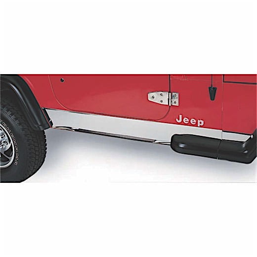 Rugged Ridge by RealTruck Rocker Panel Cover for Wrangler TJ | Stainless Steel | 11145.02 | Compatible with 1997-2006 Jeep Wrangler TJ