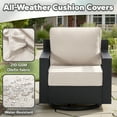 thumbnail image 4 of 6‑Inch Cushions Patio Furniture, Aluminum Frame Rocking Chairs, Set of 2, Water‑Resistant & Removable Cushion Covers, All‑Weather Outdoor Sectional for Deck,Patio, Garden, Balcony, 4 of 8