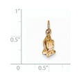 thumbnail image 3 of Designer 14K Rose Gold Praying Hands Charm (Length=17) (Width=6) Made In United States -Jewelry By Sweet Pea Creations, 3 of 3