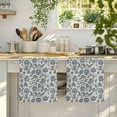 thumbnail image 4 of Light Blue Floral Kitchen Towels Set of 3, Rustic Vintage Flowers Botanical Spring Absorbent Dish Towels for Kitchen, Microfiber Hand Towel, Quick Drying Tea Towel for Cleaning Decorative Dishcloths, 4 of 7