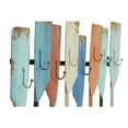 thumbnail image 6 of DecMode Coastal Multi Colored Metal Oar Shaped Paddle Wall Hook, 26"W x 20"H, 6 of 14