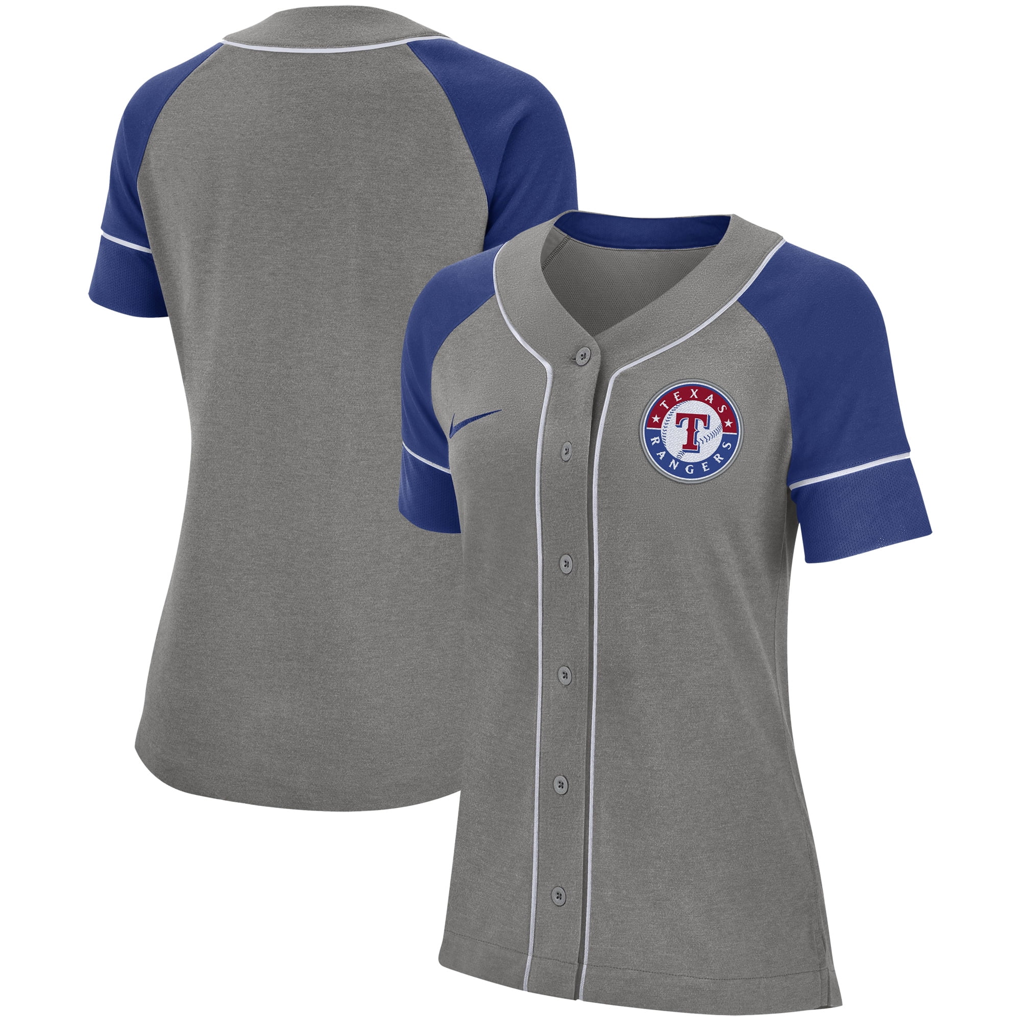Texas Rangers Nike Women's Classic Baseball Jersey Gray