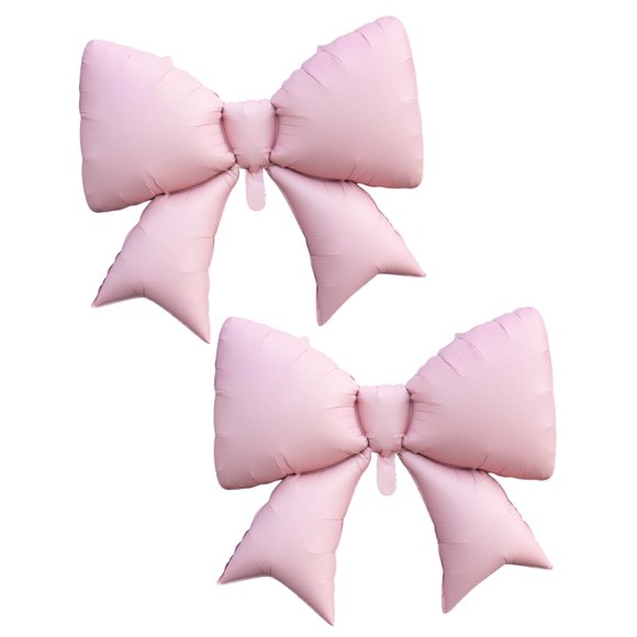 Globos de aluminio con forma de lazo Elaliyi, 2 piezas, pajarita rosa
