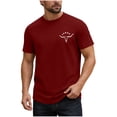 thumbnail image 2 of Men’s Graphic T Shirt Short Sleeve Crew Neck Bull Skull Print Tee Casual Cotton Slim Fit Tops for Gym Workout Streetwear Summer Fashion, 2 of 6