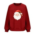 thumbnail image 4 of Fall Fashion Must Haves Womens Long Sleeve Festive Round Neck Christmas Pullover Sweatshirt Holiday Top Women Fall Clothes, 4 of 7