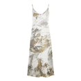 thumbnail image 3 of Vestido de Verano Casual sin Mangas Impreso Correa de Cuello en V Vestido de Sol Largo para las Mujeres, Vestido de Vacaciones Suelto, 3 of 5