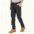 thumbnail image 2 of Xcmzpl Pantalon Cargo Homme Solide Randonnée Travail Taille Élastique Décontracté Extérieur Léger Voyage avec Poches, 2 of 8