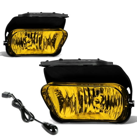 05 Fog Light Kit - For 2002 to 2007 Chevy Silverado Pair of Bumper Driving Fog Lights + Wiring Kit + Switch (Amber Lens) 03 04 05 06