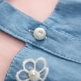 thumbnail image 4 of Tenues d'Été pour Bébé Fille, Robe Tutu Sans Manches en Denim, Robes de Fête pour Tout-Petites Filles, Tulle à Fleurs à la Taille, 2-8 Ans, 4 of 9