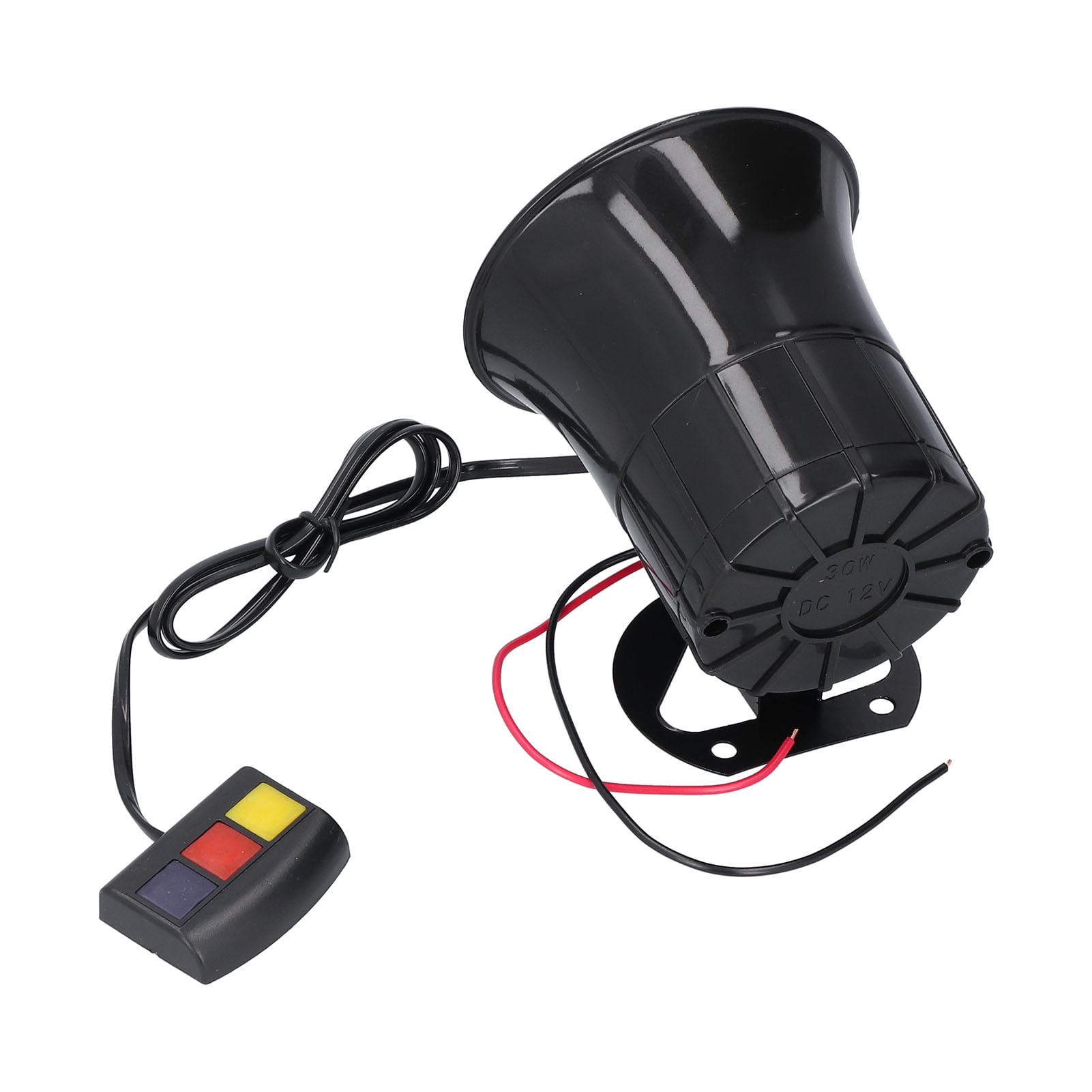 LHCER Megaphone,Car Warning Speaker,12V 30W 105db Car Horn 3 Tones Emergency Warning Alarm Siren