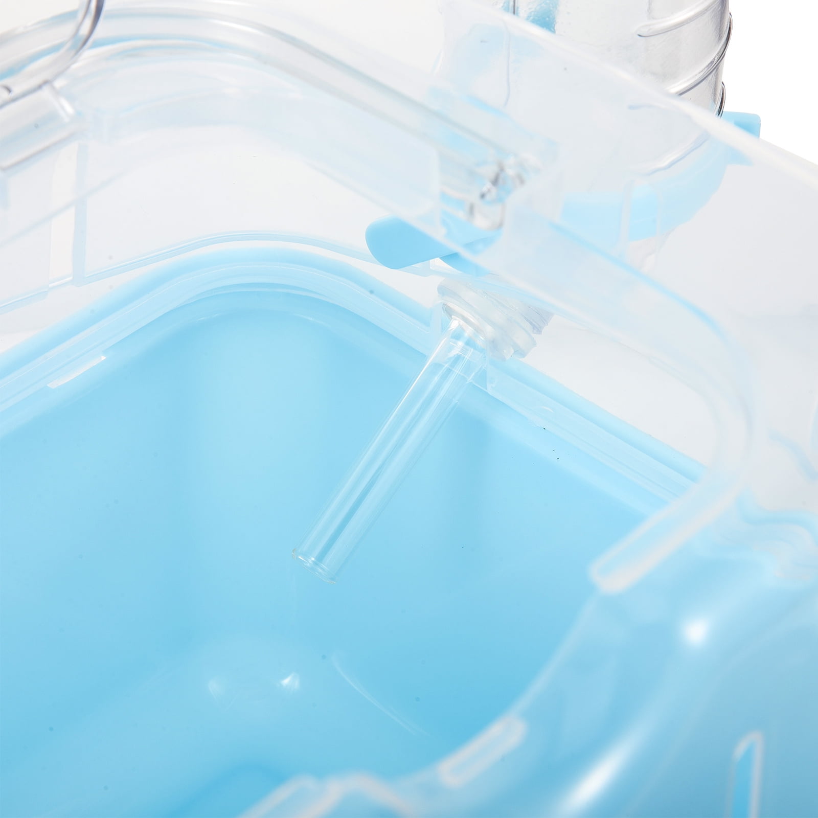 QIFULL Portable Sky Blue Small Pet Carrier Cage Plastic Hamster Travel Box for Outdoor Use