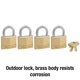 thumbnail image 4 of Padlock Master Lock 140Q de latón macizo, paquete de 4 unidades con llave, 4 of 6