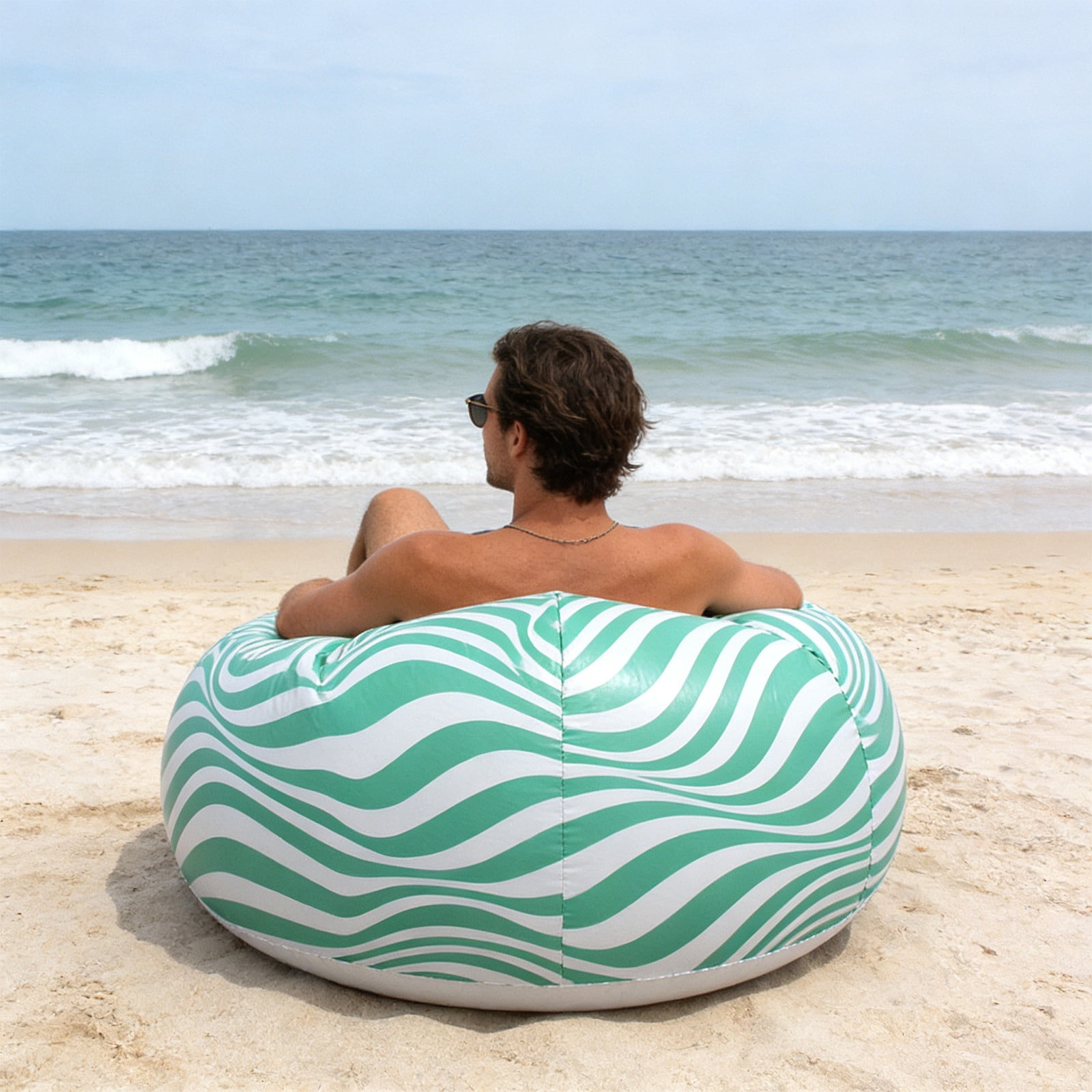 YiJuHui Outdoor Inflatable Sofa Chair Portable Air Couch for Camping, Beach, Picnics, Festivals - Quick Inflation, Comfortable, Durable PVC, Compact Travel Lounger