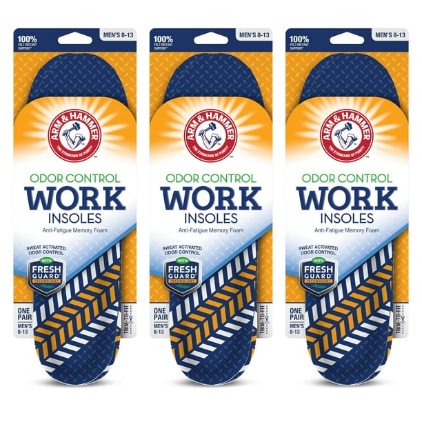 Espuma viscoelástica Insoles Arm & Hammer Work para hombres y mujeres