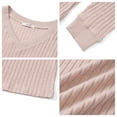 thumbnail image 5 of UVN Blouse for Women Fall V Neck Shirt Long Sleeve Pullover Sweatshirts Dressy Casual Ladies Tops, 5 of 8