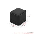 thumbnail image 4 of Oirlv 2.08" Black Leather Ring Box, Luxury Jewelry Case with Soft Microfiber Lining for Proposal & Gift, 4 of 11