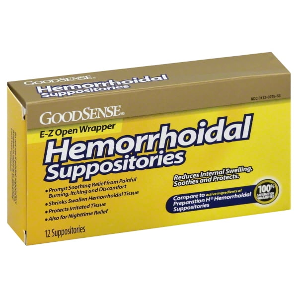 GoodSense® Goodsense® Hemorrhoidal Suppositories 24 Ct(pack Of 12 ...