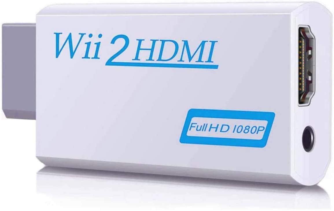 Wii HDMI Adapter, Wii to HDMI Converter Adapter 720/1080P HD with 3.5mm