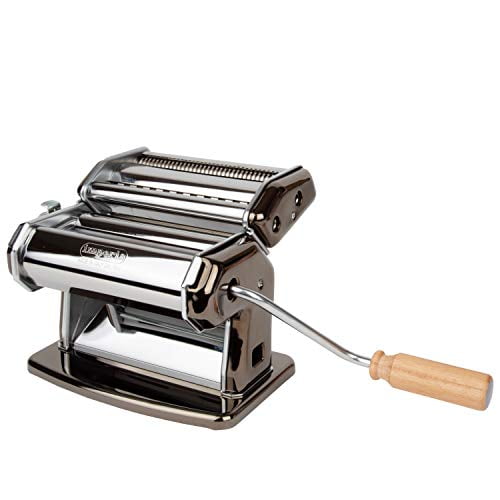 Imperia Pasta Maker Machine, Black, Made in Italy Heavy Steel Construction w/ Easy Lock & Wooden Grip Handle for Authentic & Fresh Italian Pasta Noodle Cooking - Walmart.com