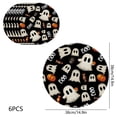 thumbnail image 2 of Bomd Spooky Ghost Halloween Round Placemats 6 Pcs, 15 Inch Black Table Mats With Cute Ghost, Pumpkin, for Halloween Parties, Kitchen, Dining Room, Adds Festive Holiday Table Decoration(#A), 2 of 6