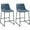 Dark Blue, variant on HOMCOM Bar Stools Set of 2, Counter Height Barstools with Back, Dark Brown
